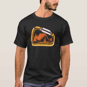 Carabiner Camping Campfire Sten klättring T Shirt