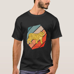 Caracal Cat Hexa Vintage Retro Caracal Lynx Hexag T Shirt