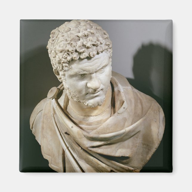 Caracalla, romersk marble cuirzed bust, 212-217 AD Magnet (Framsidan)