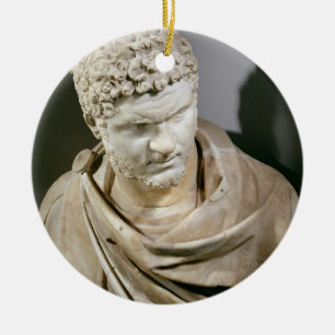 Caracalla romersk marmor cuirassed bysten, ANNONS Julgransprydnad Keramik