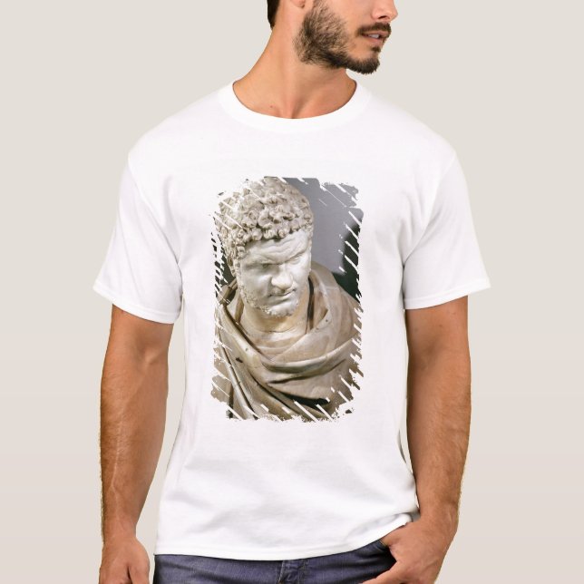 Caracalla romersk marmor cuirassed bysten, ANNONS T-shirt (Framsida)