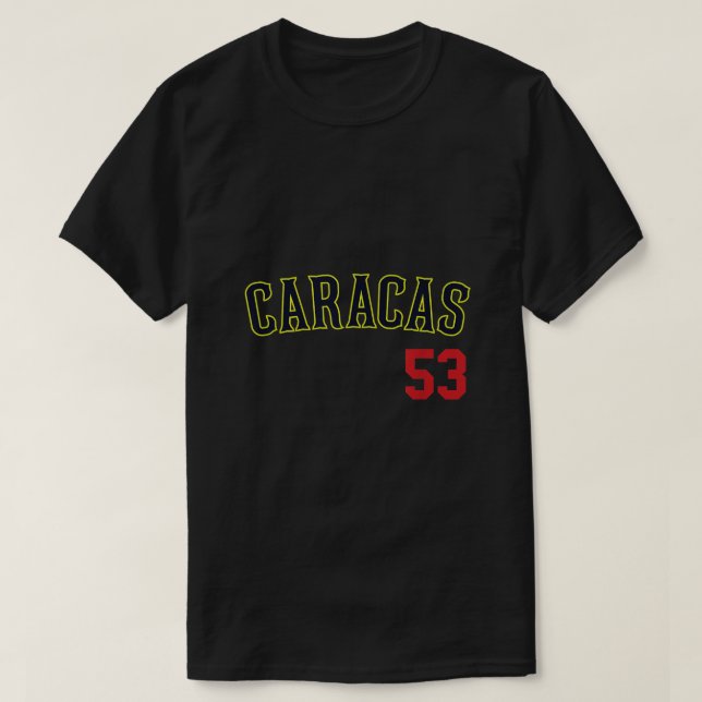 Caracas Baseball Jersey Franela Beisbol Venezuela T Shirt (Design framsida)