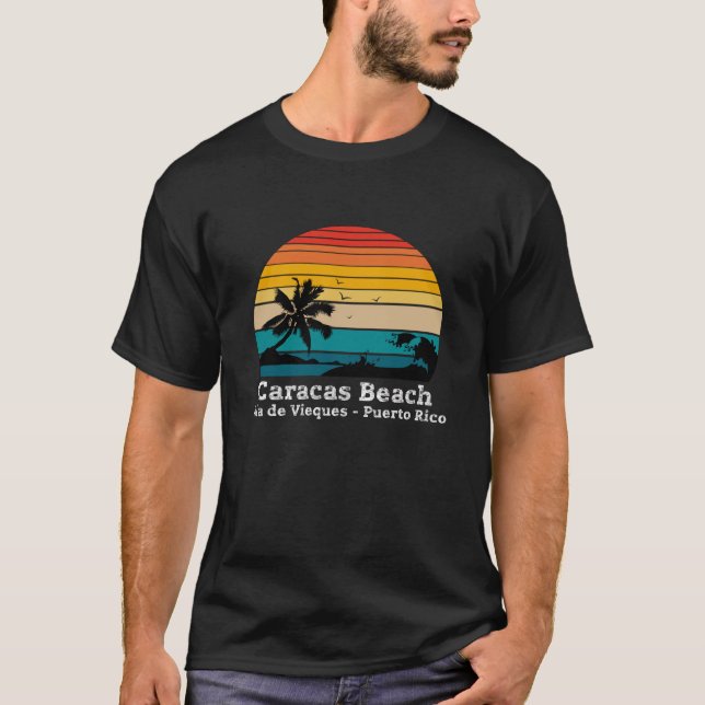 Caracas Beach Isla de Vieques - Puerto Rico T Shirt (Framsida)