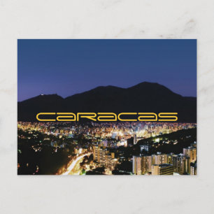 Caracas på natten vykort