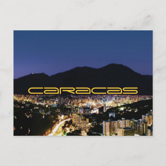 Caracas på natten vykort