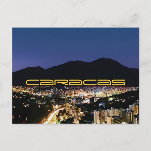Caracas på natten vykort (Framsida)