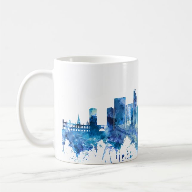 Caracas Venezuela Skyline Blue Kaffemugg (Vänster)