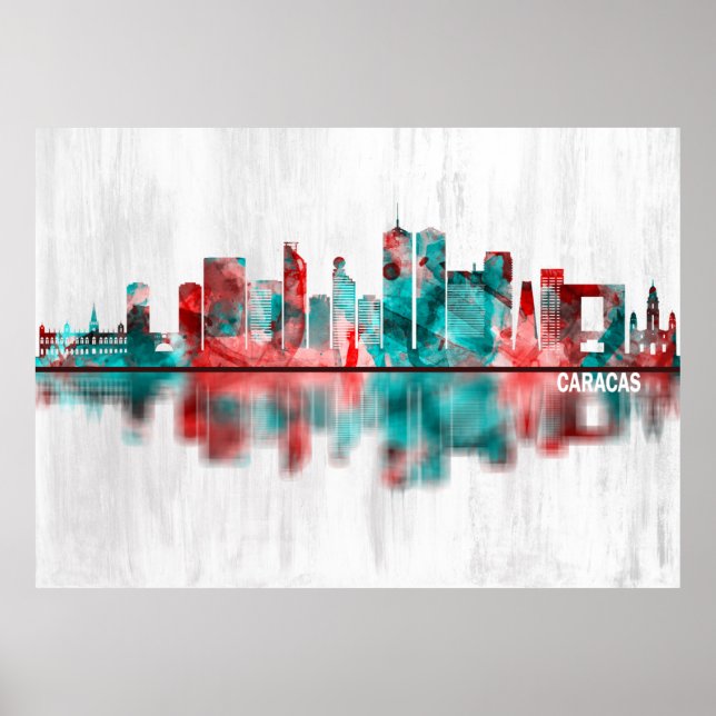 Caracas Venezuela Skyline Poster (Framsidan)