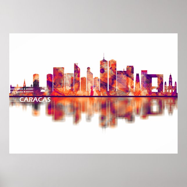Caracas Venezuela Skyline Poster (Framsidan)