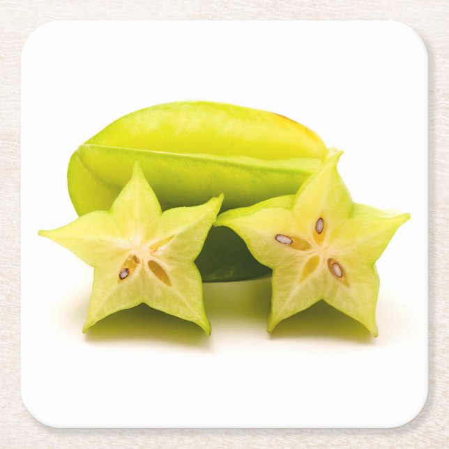 Carambola Underlägg Papper Kvadrat (Framsidan)
