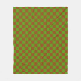 Caramel apple checkered board pattern fleecefilt