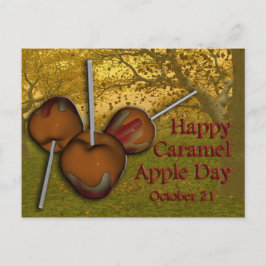 Caramel Apple Day Postcard 21 oktober Vykort