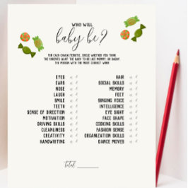 Caramel Apple - Grönt Vem kommer Baby att vara? Sp