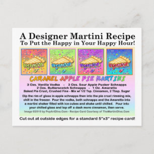 Caramel Apple Paj Martini Receptkort Vykort