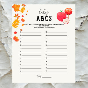 Caramel Apple Red Baby Shower Baby ABC-spel