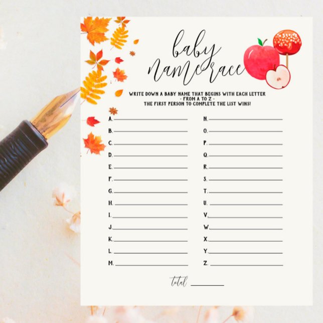 Caramel Apple Red Baby Shower Namn Tävling (Skapare uppladdad)