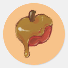 Caramel Apple Sticker Runt Klistermärke