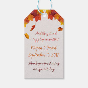 Caramel Apple Wedding Favor Presentetikett