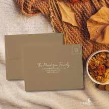 Caramel Beige Muted Thanksgiving OSA Kuvert