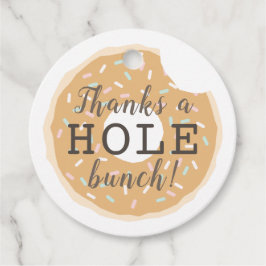 Caramel Brown Donut Baby Shower Tack Gåvor Etiketter