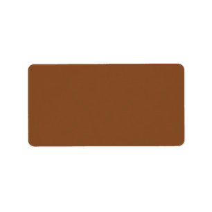 Caramel Cafe Solid Färg Adressetikett