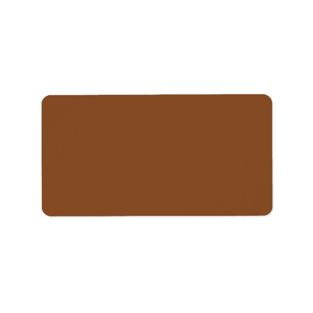 Caramel Cafe Solid Färg Adressetikett (Framsidan)