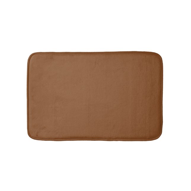 Caramel Cafe Warm Neutralt Brown Solid Färg Skriv  Badrumsmatta (Framsidan)