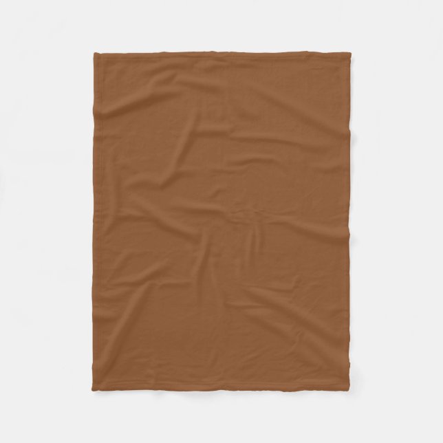 Caramel Cafe Warm Neutralt Brown Solid Färg Skriv  Fleecefilt (Framsidan)
