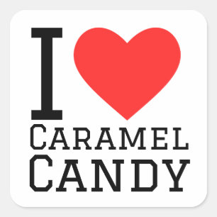 Caramel Candy mönster Fyrkantigt Klistermärke