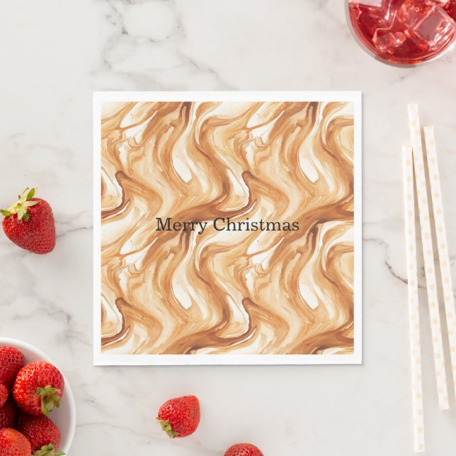 Caramel Carmel Candy Swirls Christmas Pappersservett (Insitu)