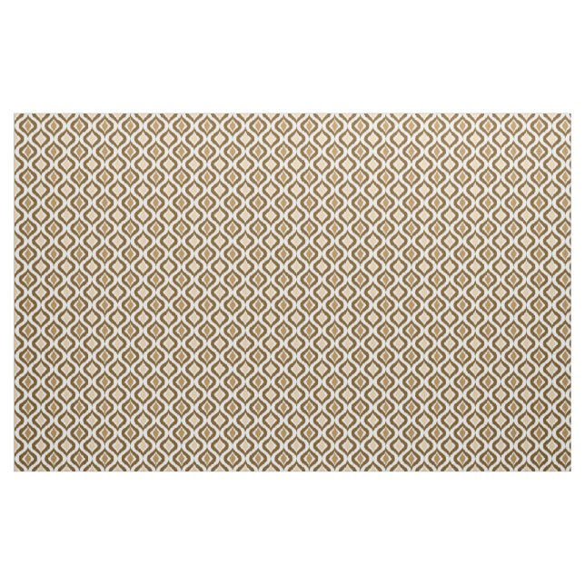 Caramel Coffee Brown Retro Chic Ikat drops Mönster Tyg (Fat Quarter)