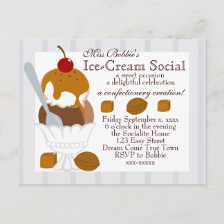 Caramel Covered Ice-Cream Inbjudningar