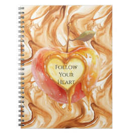 Caramel Cream Heart Apple Anteckningsbok