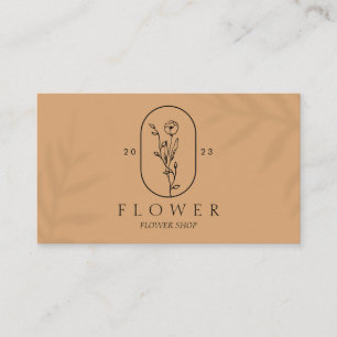 Caramel Elegant Ivy Shadow Löv Ram Flower Visitkort