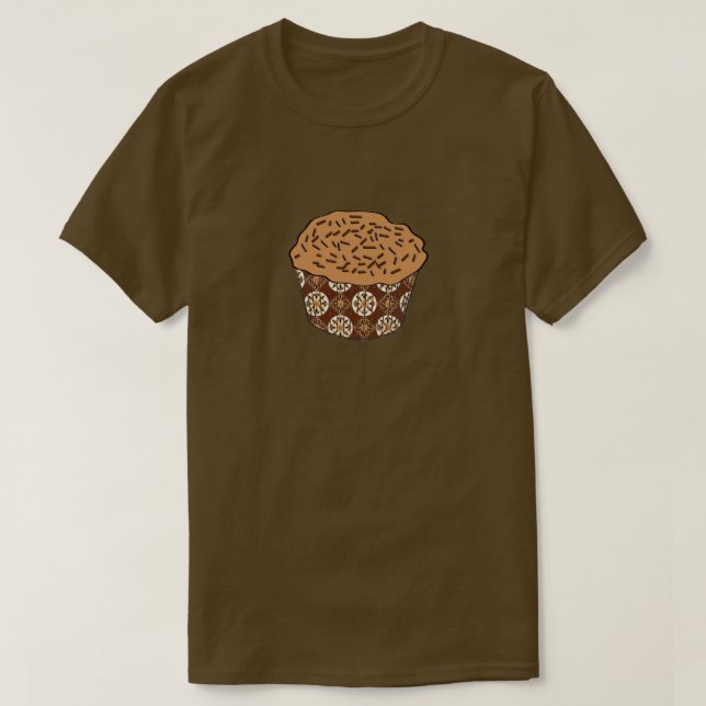 Caramel Frosted Cupcoa med Sprinkles T Shirt (Design framsida)
