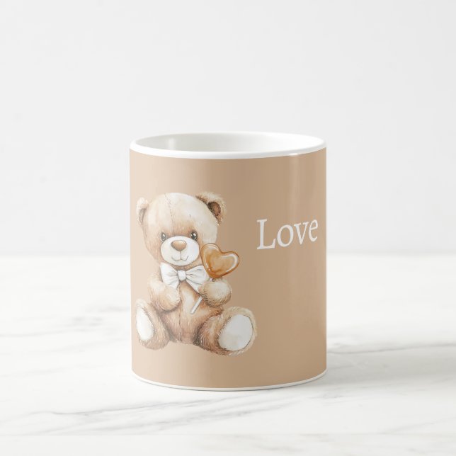 Caramel Heart Teddy Bear Kaffemugg (Center)