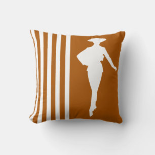Caramel Modern Rand med Mode Silhouette Kudde