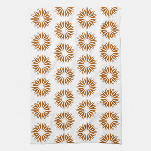 Caramel Modern Sunbursts Kökshandduk