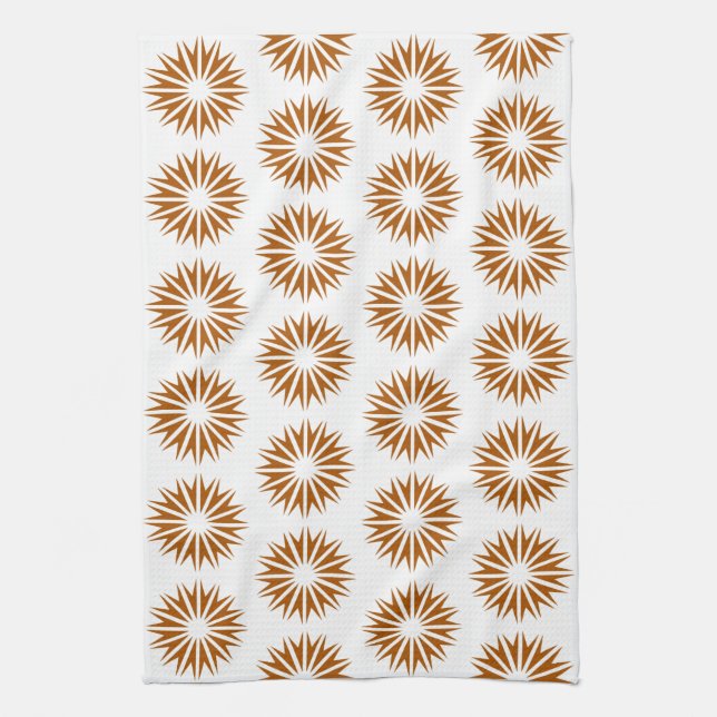 Caramel Modern Sunbursts Kökshandduk (Vertikal)