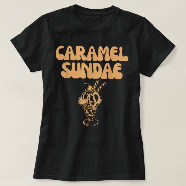 Caramel Sundae 90s Rap Älskare T Shirt (Design framsida)