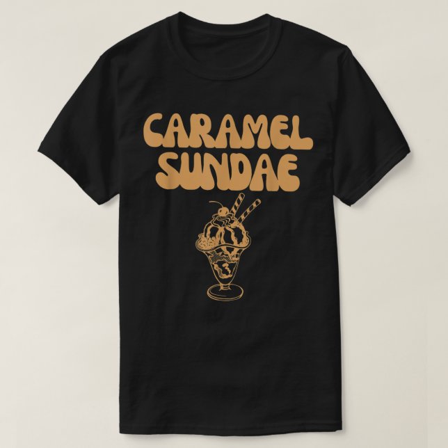 Caramel Sundae 90s Rap Älskare T Shirt (Design framsida)