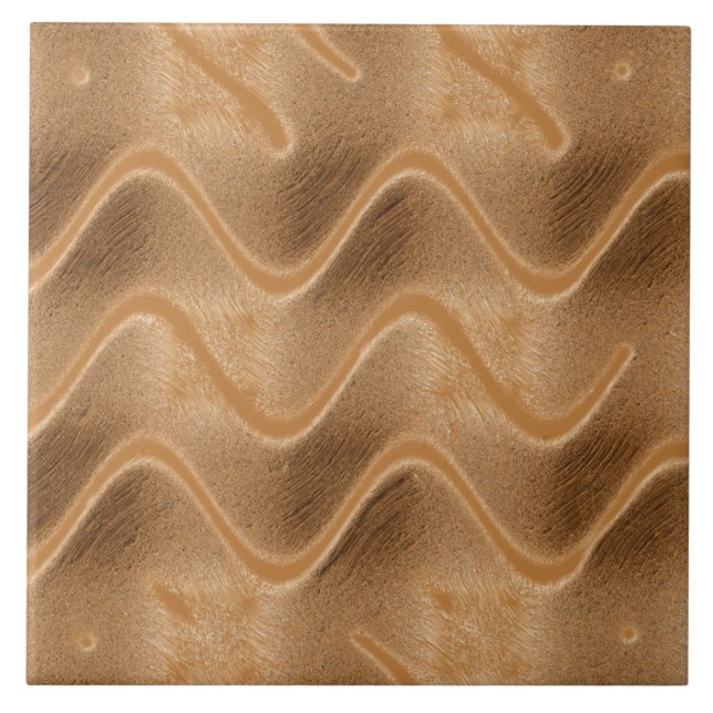 Caramel Swirl Abstrakt Tile Kakelplatta (Framsidan)
