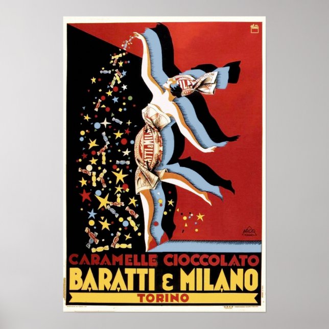 Caramelle Cioccolato, Baratti & Milano, Torin Poster (Framsidan)