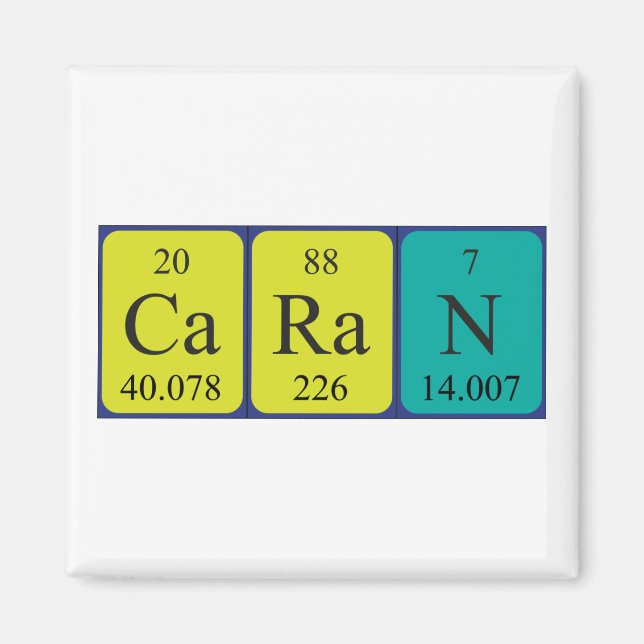 Caran Periodisk magnet bord namn (Framsidan)