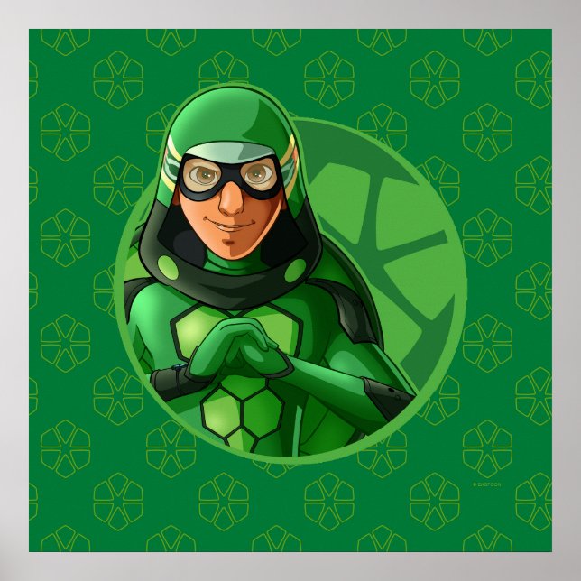 Carapace Grönt Badge Poster (Framsidan)