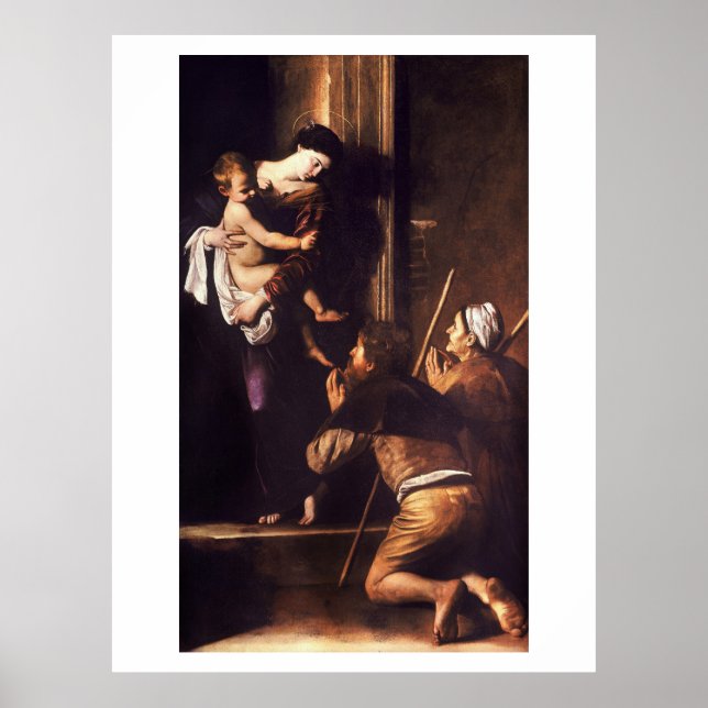 Caravaggio 1604-1606 Madonna & Child di Loreto Poster (Framsidan)