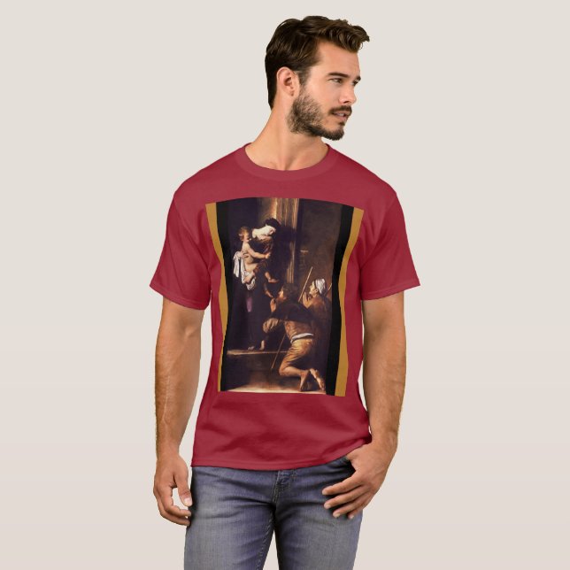 Caravaggio 1604-1606 Madonna & Child di Loreto T Shirt (Hel framsida)