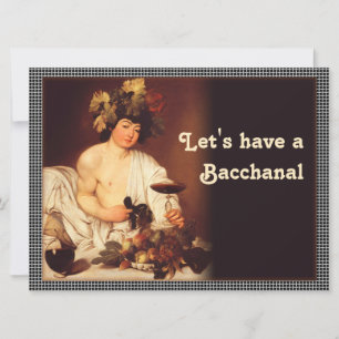 Caravaggio Bacchus Bacchanal CC0202 Inbjudan