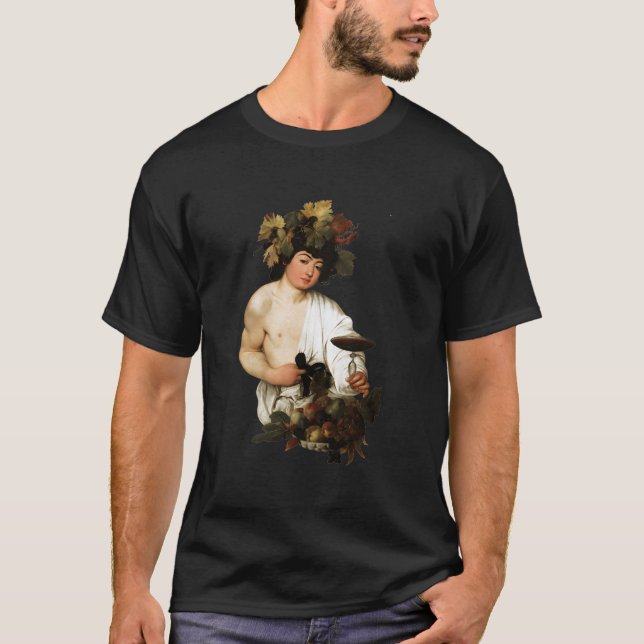 Caravaggio Bacchus Bra Painting T Shirt (Framsida)
