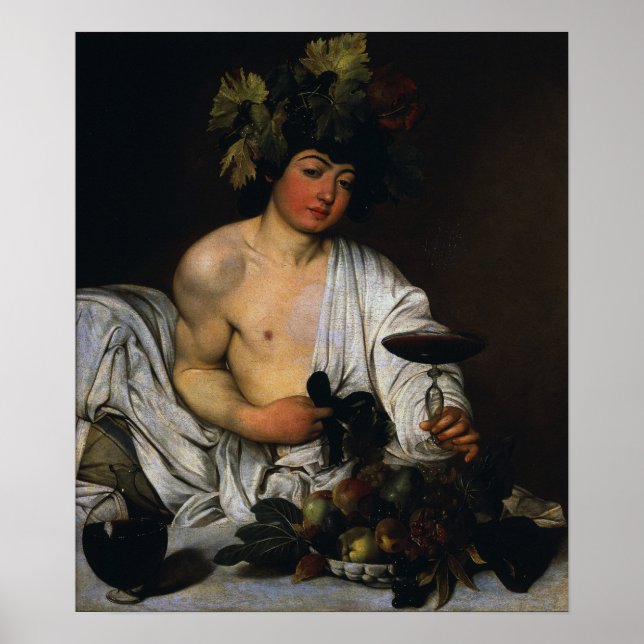 Caravaggio - Bacchus som tonåring Poster (Framsidan)